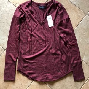 Abercrombie & Fitch Cozy V Neck Legging Tee